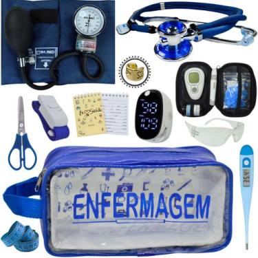 Imagem de Kit Enfermagem Aparelho Pressão Esteto Frete Grátis Promocao - Love Sa