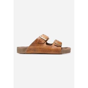 Imagem de Sandália Unissex  Griffe Couro Bovino  + Cupom ajustes fivela Lateral 