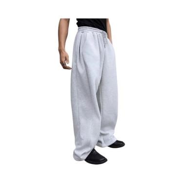 Imagem de Calças De Moletom Masculinas Largas E Confortáveis Com Ajuste Reto, Jo
