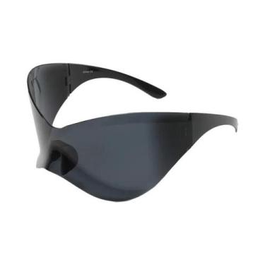 Imagem de Óculos De Sol Unissex Oversized Y2K Punk Sem Armação Hip Hop Esportivo