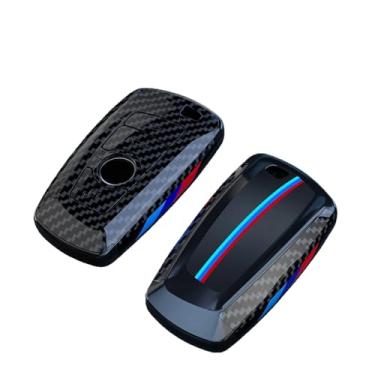 Imagem de Capa de fibra de carbono para chave de carro, compatível com bmw f30 f20 f10 f18 f22 f01 x3 x4 f06 f02 m3 m5 chaveiro acessórios de estilo automático(Style9)