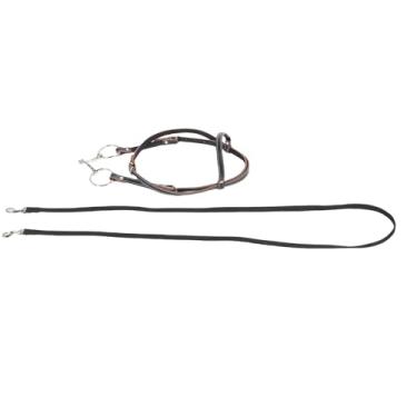 Imagem de Fabater Freio de Cavalo de Couro Ajustável Com Rédea Resistente e Confortável para Montar, Fácil Manutenção para Uso Interno e Externo (L)