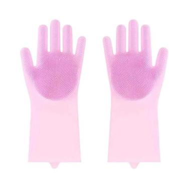 Imagem de Luvas De Silicone Impermeáveis Para Lavar Louça, Ecológicas E Multiuso
