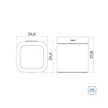 Imagem de LIXEIRA TRAMONTINA QUADRADA 8L EM AÇO INOX ACETINADO 94540/108