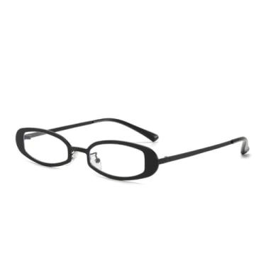 Imagem de HPIRME Óculos retrô estilosos com armação pequena de metal e proteção UV400 (C1)