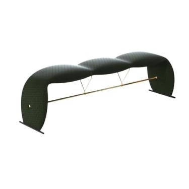 Imagem de Banco de couro moderno, banco de cama, banco de sapato otomano, banco de apoio para os pés, apoio para os pés para quarto, sala de estar, fim da cama, corredor decorativo (verde, 195 x 36 x 46 cm)