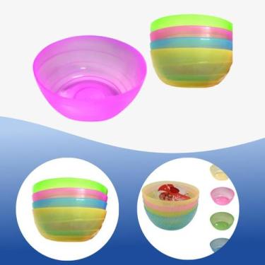 Imagem de Kit 4 Potes Tigelas Bowls Plástico Coloridos 370ml Colorido - CLINK