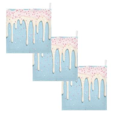 Imagem de STAYTOP Conjunto de 3 panos de lavagem de sorvete deliciosos, panos de rosto de algodão, toalhas de dedo altamente absorventes e macias