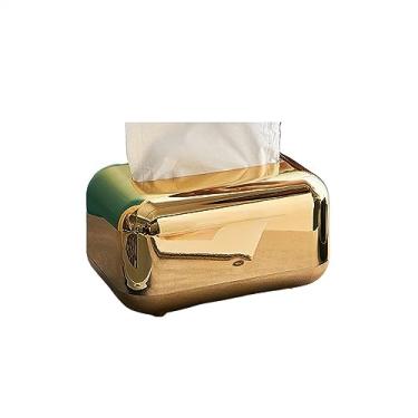 Imagem de Capa de caixa de lenços luxuosa, caixas de lenços douradas, porta-guardanapos de armazenamento, caixa de lenços de cozinha, caixa de papel, organizador de ornamento, suporte de lenços de mesa (dourado