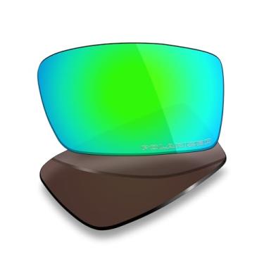 Imagem de Mryok Lentes de reposição polarizadas Plus compatíveis com óculos de sol Oakley Gibston XL, HD Polarized, proteção UV, resistente a impactos e ajuste perfeito - Verde esmeralda