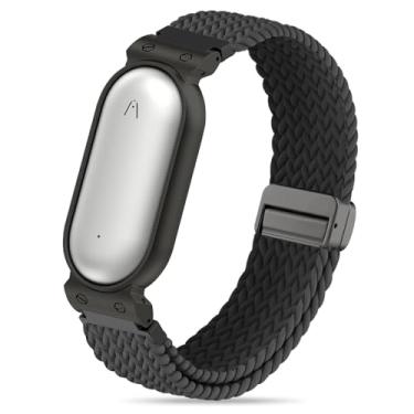 Imagem de Bolesi Pulseira de nylon elástico compatível com gravador de voz NotePin, fecho magnético ajustável macio e respirável com capa protetora para gravador de voz Plaud AI