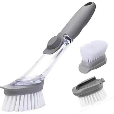 Imagem de Escova Multiuso com Dispenser de Sabão – Prática e Ideal para Limpeza de Cozinha, Banheiro e Casa, Lava Louças Multiuso