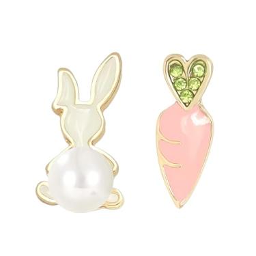 Imagem de Brincos de Páscoa para mulheres, brincos de coelhinho coloridos de madeira, brincos de coelho, flor de pérola, para meninas, cesta de Páscoa, ovos, brincos de gota de animal, brincos de gota de