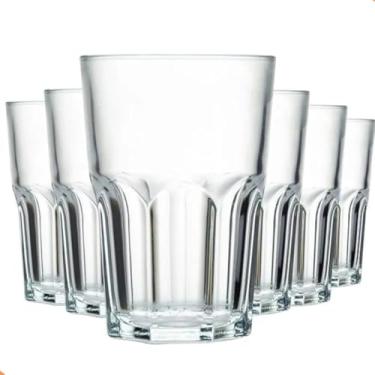 Imagem de Jogo com 6 Copos de Vidro 350ml – Ideais para Chopp, Whisky, Água, Drinks, Sucos Design Elegante