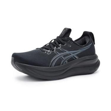 Imagem de ASICS Tênis de corrida masculino Gel-Nimbus 28, Preto/grafite cinza, 8.5 X-Wide
