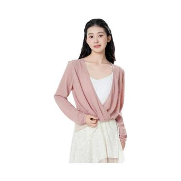 Imagem de Blusa Feminina De Manga Longa Para Ballet, Camisa Clássica De Dança Pa