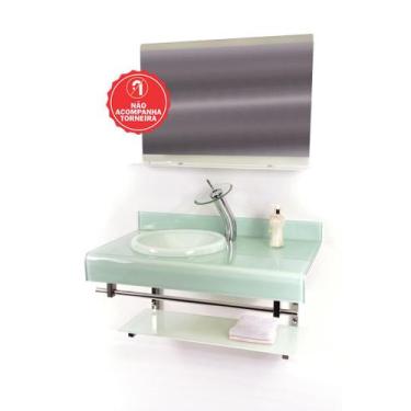 Imagem de Gabinete de Vidro 90cm para banheiro Alemanha - EKASA, Branco