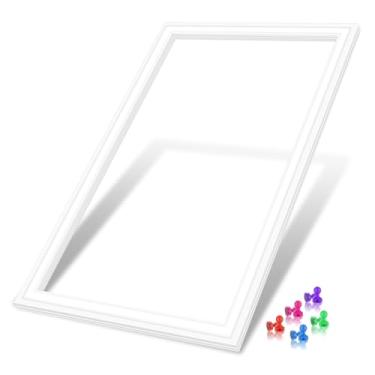 Imagem de Junta de porta de geladeira WR14X27231 atualizada compatível com substituição de vedação de porta de geladeira GE WR14X22910 4512839 para vedação de porta de geladeira Hotpoint HPS18BTHFRWW