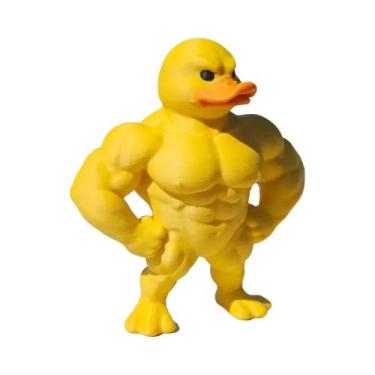 Imagem de Estátua De Pato Musculoso 3D Fofa Para Decoração De Mesa E Estante, Ac