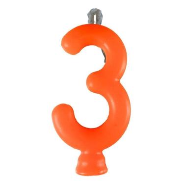 Imagem de Vela De Aniversário Neon Laranja Modelo 3