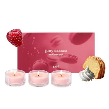 Imagem de Velas perfumadas de luxo Guilty Pleasure Votives da Snif, velas de Dia dos Namorados, pavios 100% fibra de algodão, mistura de cera de soja, não tóxica, vegana