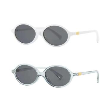 Imagem de Óculos De Sol Femininos Ovais Pequenos Estilo Punk Com Armação Colorid