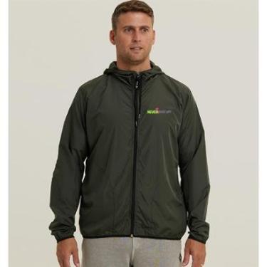 Imagem de Jaqueta Corta Vento Masculina Repelente a Água WSS Brasil Gym Never Give Up-Masculino