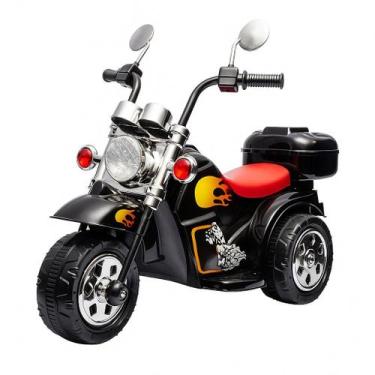 Imagem de Mini Moto Elétrica Infantil 6V Preta com Luz e Som - Zippy Toys