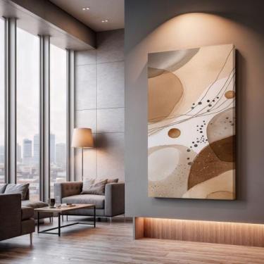 Imagem de Quadros Decorativos Mesa Minimal 40x60 Moderno Luxo Sala Quarto Escrit