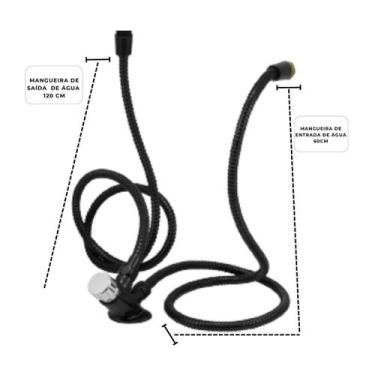 Imagem de Torneira para lavatório com acionador por pedal mecanico black - Estil