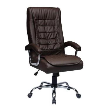 Imagem de Cadeira Escritório Presidente Munique Marrom - Mola Ensacada - Origina