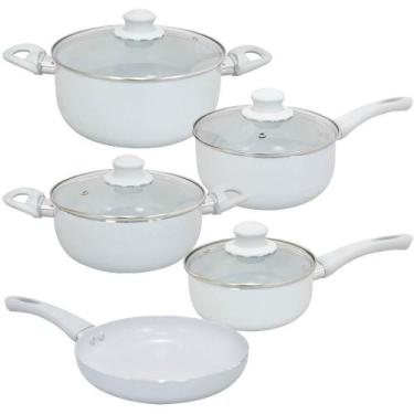 Imagem de Jogo Panelas Indução Antiaderente Madrid 5 Peças Hauskraft