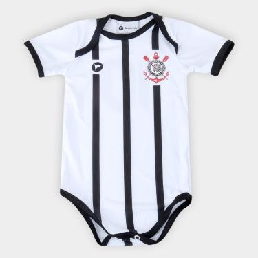 Imagem de Body Corinthians Infantil Torcida Baby Listrado Proteção UV-Unissex