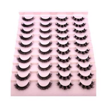Imagem de Cílios Postiços Naturais Longos 3D De Mink, Kit De Maquiagem Com 20 Pa