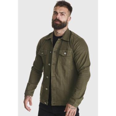 Imagem de Jaqueta Jeans HNO Jeans Premium Lisa Verde-Masculino