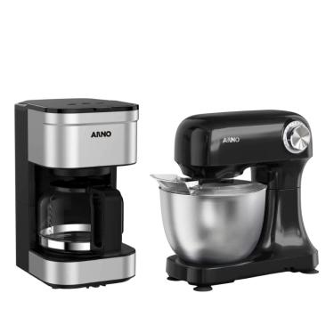 Imagem de Kit Cafeteira Elétrica Preferita 750ml, Jarra de Vidro e Filtro + Batedeira Planetária 3,5L, 12 Velocidades, Com 3 Batedores Para Massas