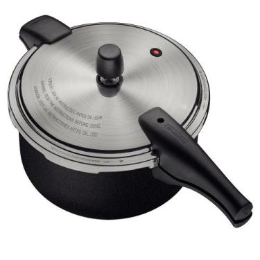 Imagem de Panela de Pressão Tramontina Vancouver Effect Antiaderente Preta 6L, U