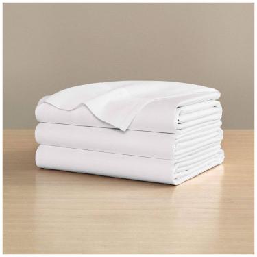 Imagem de Lençol de Luxo, Tamanho Queen, Macio, Sedoso, Brilhante e Material 100% Algodão de Fibra Longa para Maior Durabilidade, H by Frette, Branco