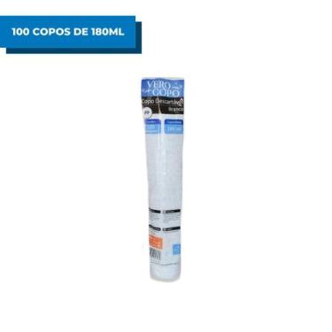 Imagem de Copos Descartáveis PP Branco 180ml Com 100 Unidades Ultra