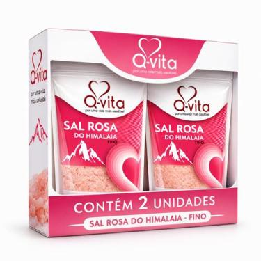 Imagem de Kit 2 Sal Rosa do Himalaia Fino Q-VITA 250g