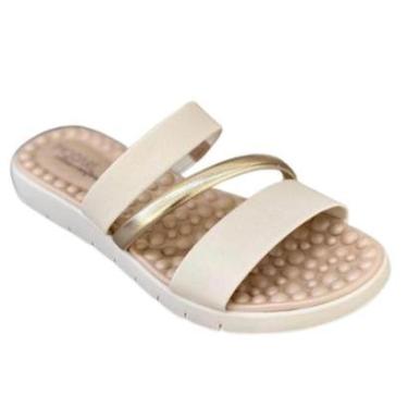 Imagem de Chinelo Modare Branco Off Dourado Feminino Original 7162.332-Feminino