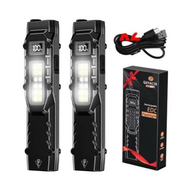 Imagem de Lanterna Tática Recarregável 1100LM Com Clip E Display Digital Para Ca