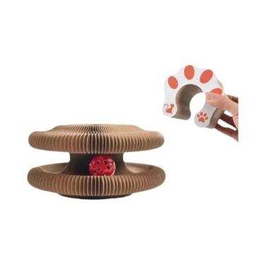 Imagem de Arranhador Interativo Mágico Para Gatos Em Formato De Acordeão - Brinq