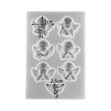 Imagem de Molde De Silicone Asa De Anjo E Diabo Com Lua Para Resina UV, Artesana