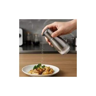 Imagem de Porta Tempero Guarda Conserva Vasilha Recipiente Pote Frasco Inox Arma