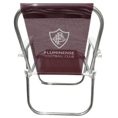 Imagem de Cadeira De Praia Varanda Alta Fixa Fluminense Verm 90kg - Botafogo