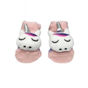 Imagem de Meia Antiderrapante para Bebê 0 a 12 Meses 3d Bichinhos - Plin Baby, U