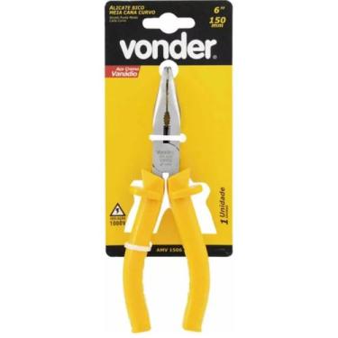 Imagem de Alicate bico meia cana curvo 6" 1000v isolado vonder