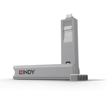 Imagem de Bloqueador De Portas Usb-c 1 Chave Mais 4 Bloqueadores - Branco (lindy)