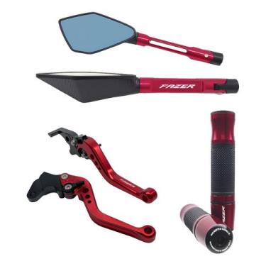 Imagem de Manete Manopla Retrovisor Fazer 150 250 Gravado A Laser - Special Leve